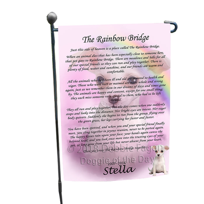 Rainbow Bridge Chihuahua Dog Garden Flag GFLG56142