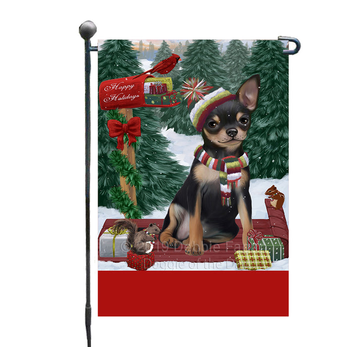 Personalized Merry Christmas Woodland Sled  Chihuahua Dog Custom Garden Flags GFLG-DOTD-A61553