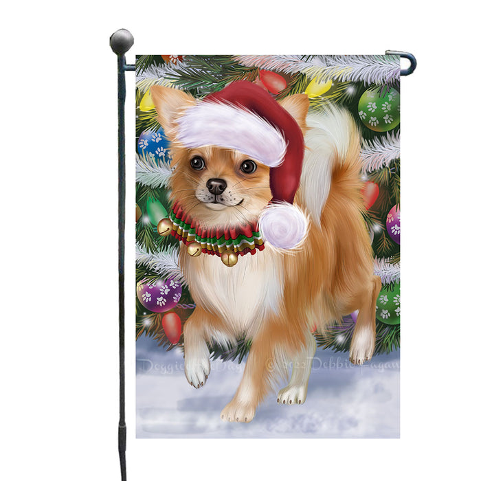 Christmas Trotting in the Snow Chihuahua Dog Garden Flags Outdoor Decor for Homes and Gardens Double Sided Garden Yard Spring Decorative Vertical Home Flags Garden Porch Lawn Flag for Decorations GFLG68698