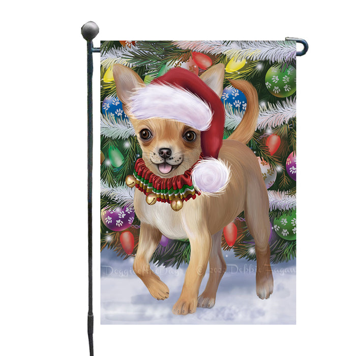 Christmas Trotting in the Snow Chihuahua Dog Garden Flags Outdoor Decor for Homes and Gardens Double Sided Garden Yard Spring Decorative Vertical Home Flags Garden Porch Lawn Flag for Decorations GFLG68699