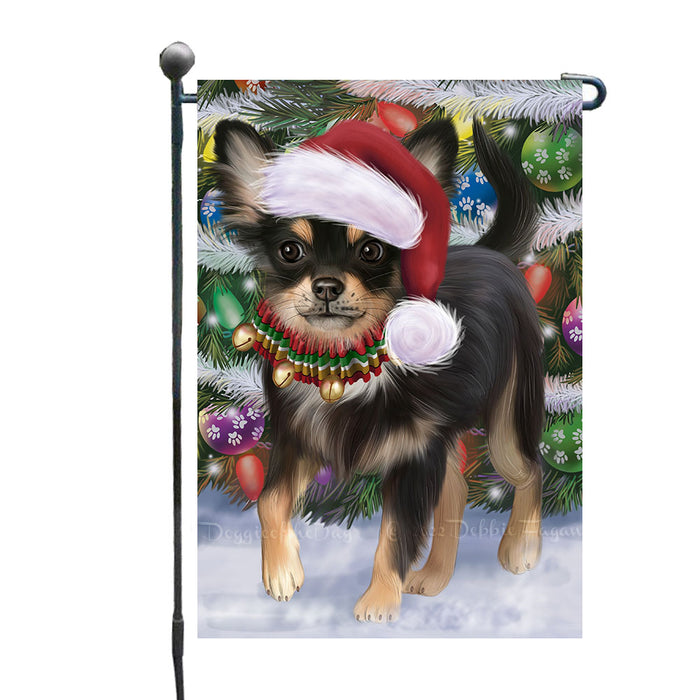 Christmas Trotting in the Snow Chihuahua Dog Garden Flags Outdoor Decor for Homes and Gardens Double Sided Garden Yard Spring Decorative Vertical Home Flags Garden Porch Lawn Flag for Decorations GFLG68700