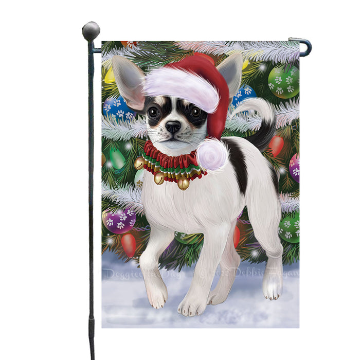 Christmas Trotting in the Snow Chihuahua Dog Garden Flags Outdoor Decor for Homes and Gardens Double Sided Garden Yard Spring Decorative Vertical Home Flags Garden Porch Lawn Flag for Decorations GFLG68701