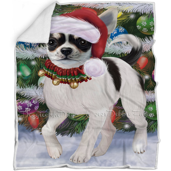 Trotting in the Snow Chihuahua Dog Blanket BLNKT142775