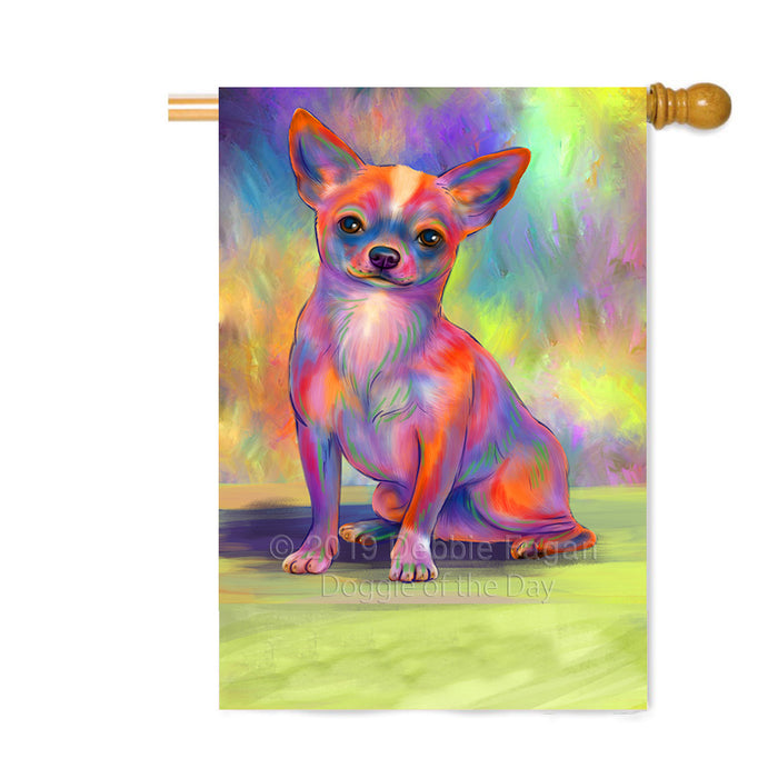 Personalized Paradise Wave Chihuahua Dog Custom House Flag FLG-DOTD-A60082