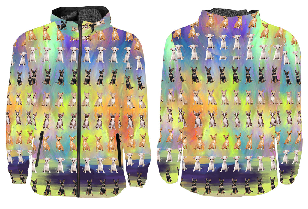 Paradise Wave Chihuahua Dogs All Over Print Windbreaker for Men