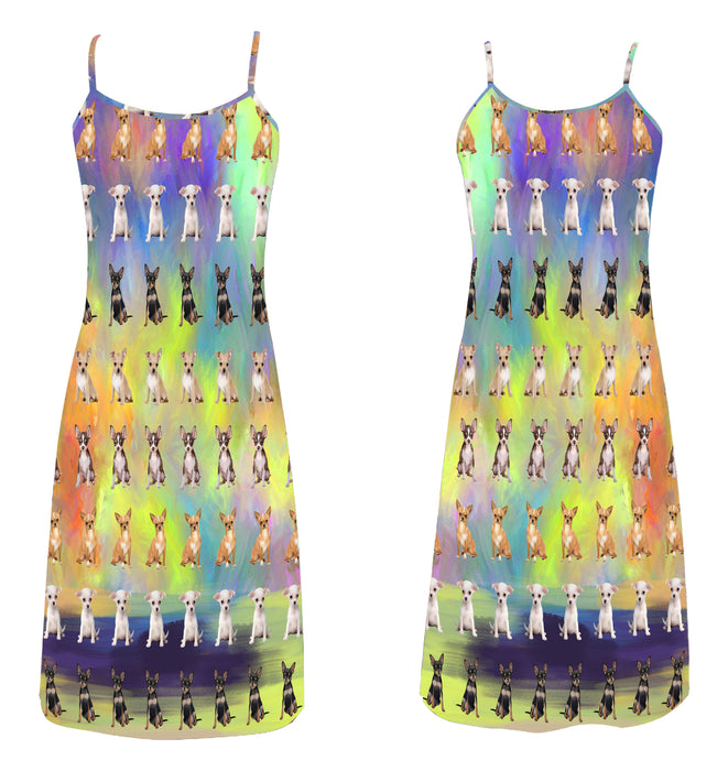 Paradise Wave Chihuahua Dogs Alcestis Slip Dress
