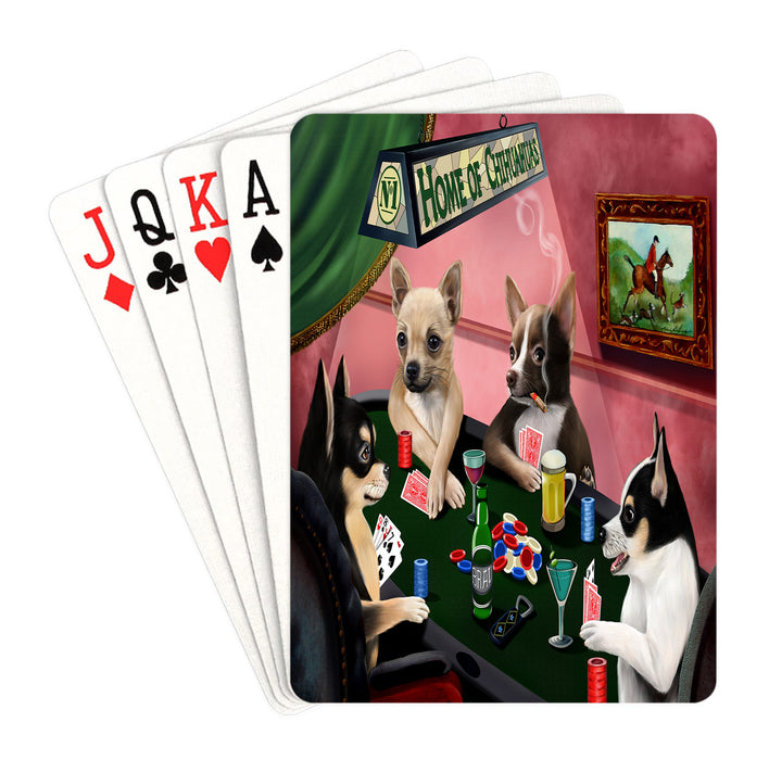 Home of Chihuahua Dogs Playing Poker Playing Card Decks