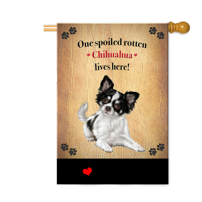 Personalized Spoiled Rotten Chihuahua Dog Custom House Flag FLG-DOTD-A63224