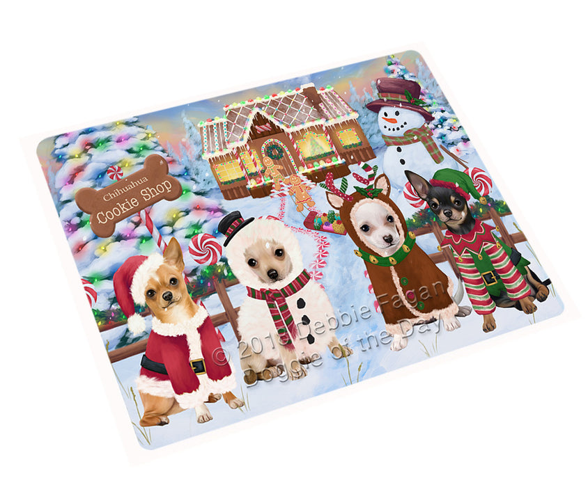 Holiday Gingerbread Cookie Shop Chihuahuas Dog Large Refrigerator / Dishwasher Magnet RMAG100620
