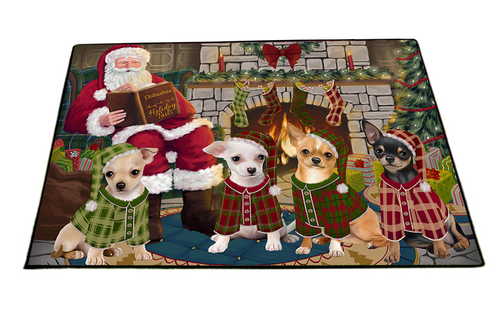 Christmas Cozy Holiday Tails Chihuahuas Dog Floormat FLMS52635