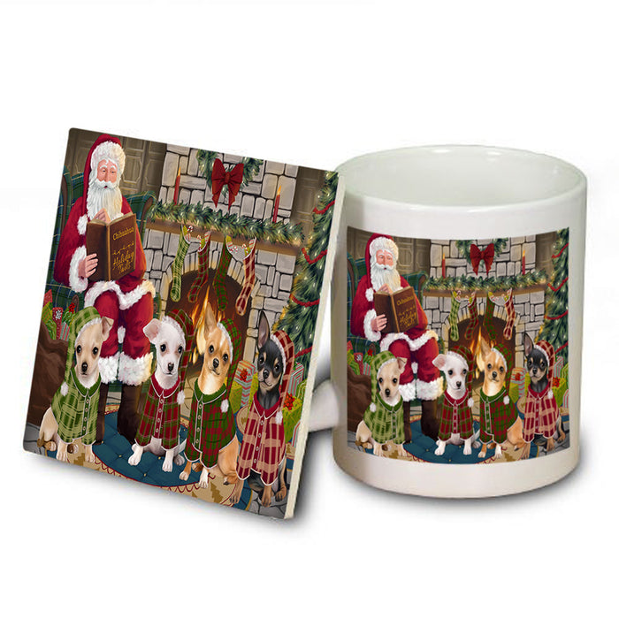 Christmas Cozy Holiday Tails Chihuahuas Dog Mug and Coaster Set MUC55108