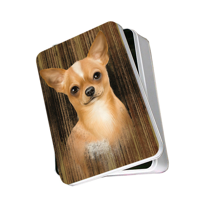 Rustic Chihuahua Dog Photo Storage Tin PITN50381