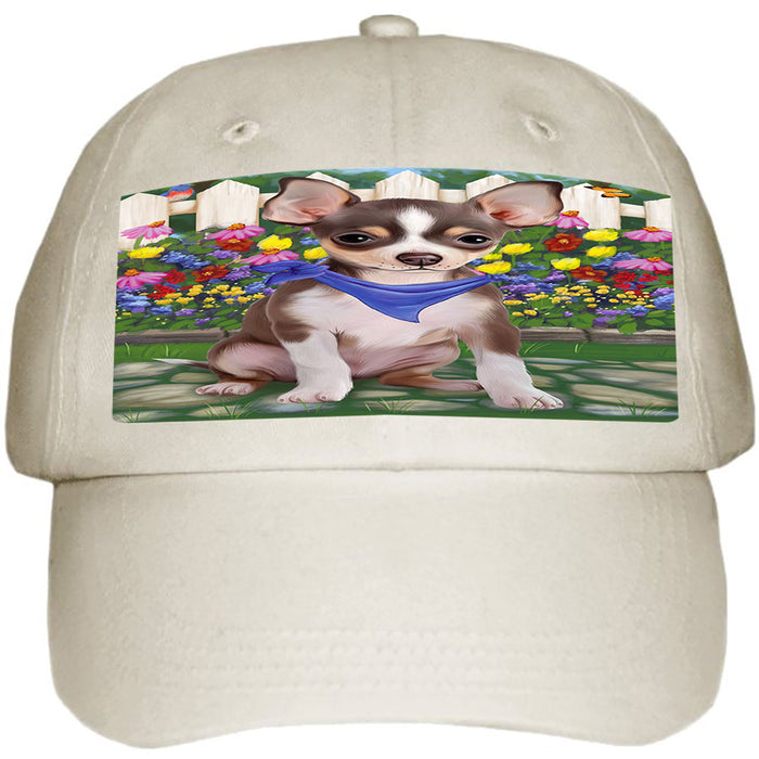 Spring Floral Chihuahua Dog Ball Hat Cap HAT53280