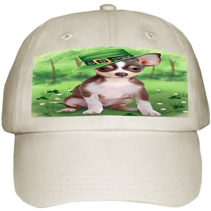 St. Patricks Day Irish Portrait Chihuahua Dog Ball Hat Cap HAT50055