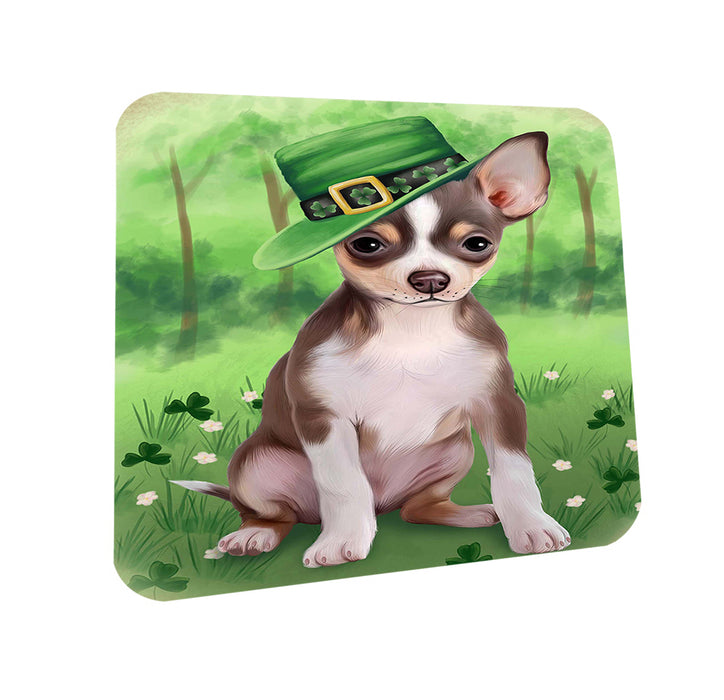 St. Patricks Day Irish Portrait Chihuahua Dog Coasters Set of 4 CST48733
