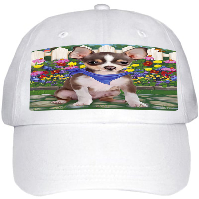 Spring Floral Chihuahua Dog Ball Hat Cap HAT53280