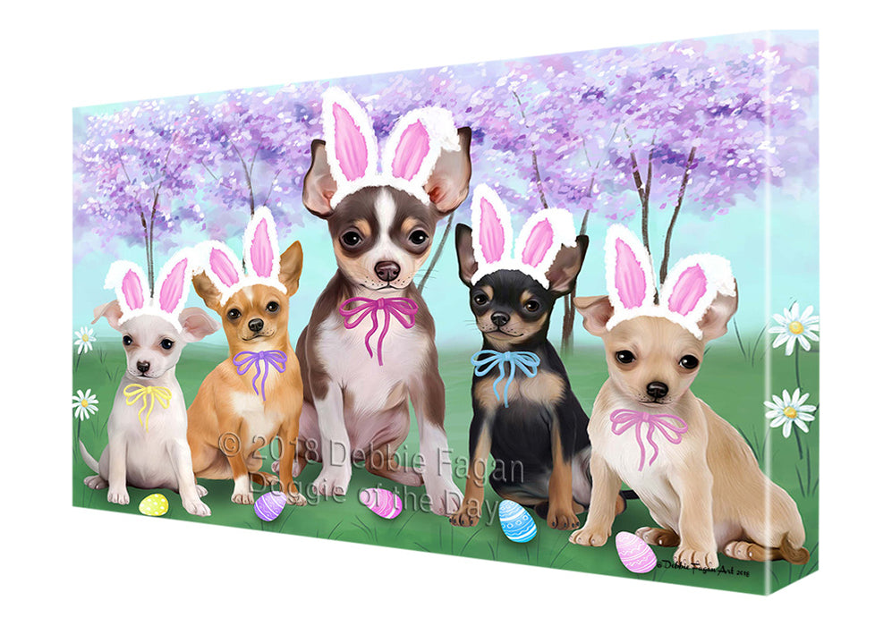 Chihuahuas Dog Easter Holiday Canvas Wall Art CVS57531
