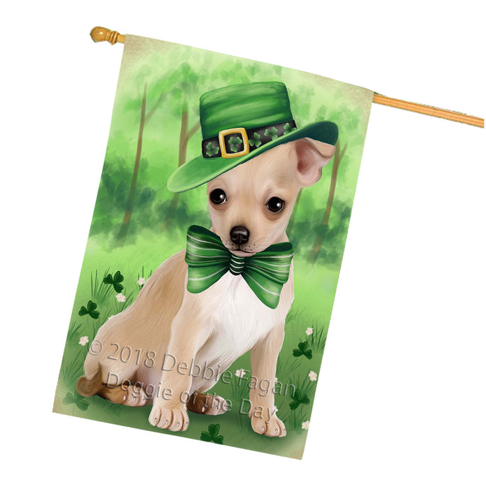 St. Patricks Day Irish Portrait Chihuahua Dog House Flag FLG48740