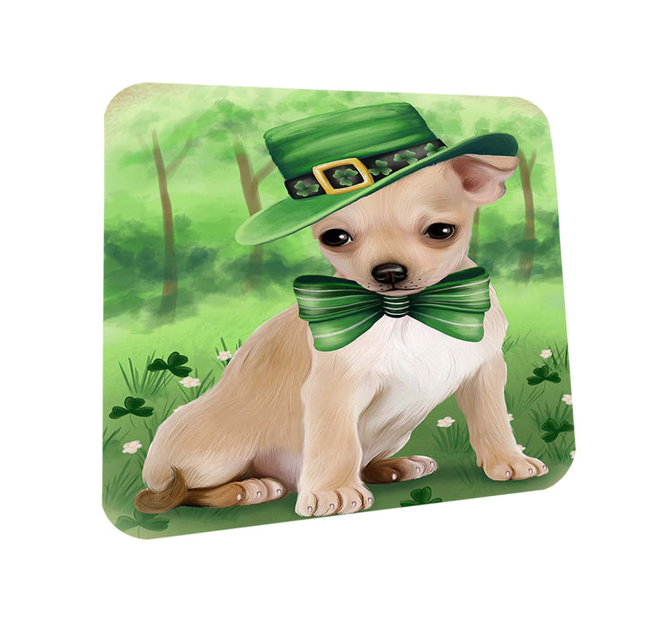 St. Patricks Day Irish Portrait Chihuahua Dog Coasters Set of 4 CST48734