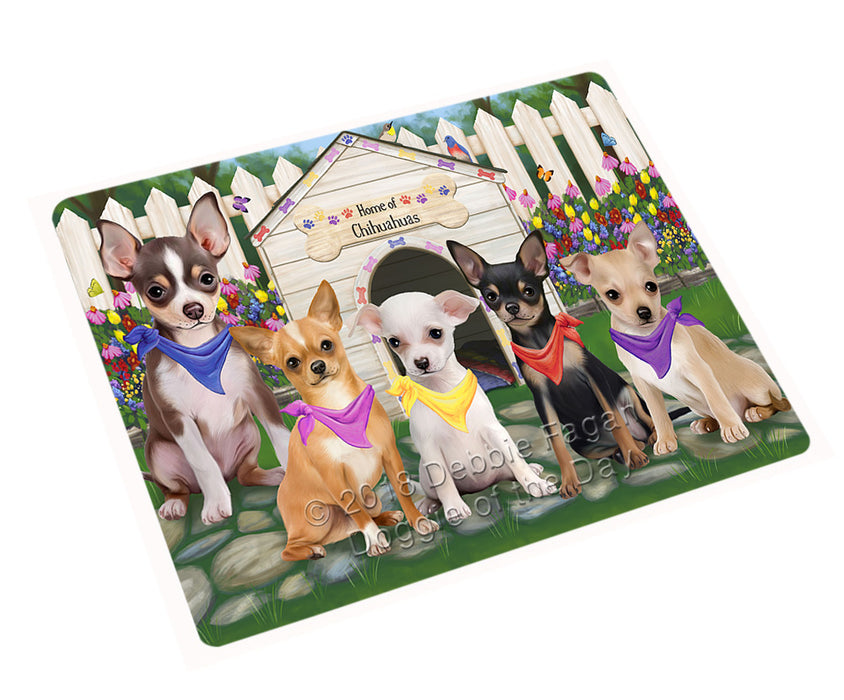 Spring Dog House Chihuahuas Dog Tempered Cutting Board C53418