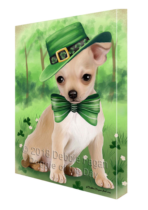 St. Patricks Day Irish Portrait Chihuahua Dog Canvas Wall Art CVS54588