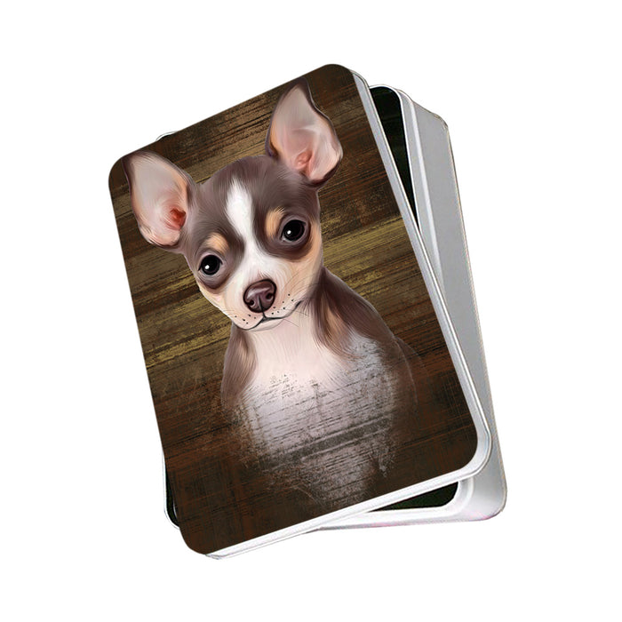 Rustic Chihuahua Dog Photo Storage Tin PITN50382