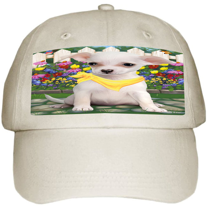 Spring Floral Chihuahua Dog Ball Hat Cap HAT53286