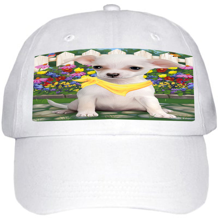 Spring Floral Chihuahua Dog Ball Hat Cap HAT53286