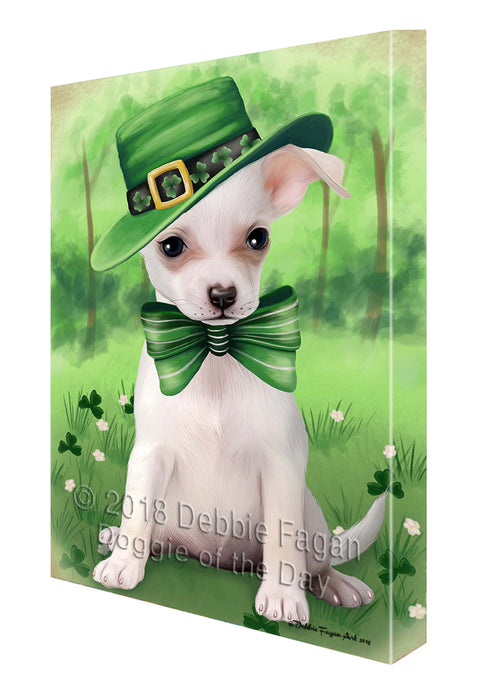 St. Patricks Day Irish Portrait Chihuahua Dog Canvas Wall Art CVS54597