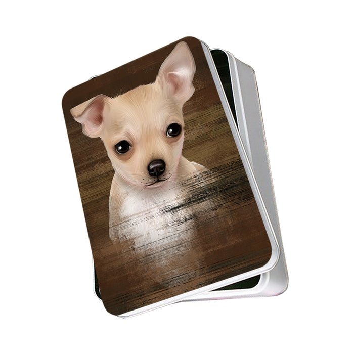 Rustic Chihuahua Dog Photo Storage Tin PITN50383