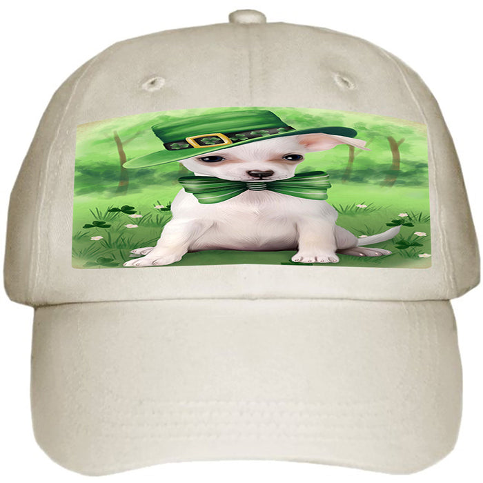 St. Patricks Day Irish Portrait Chihuahua Dog Ball Hat Cap HAT50061