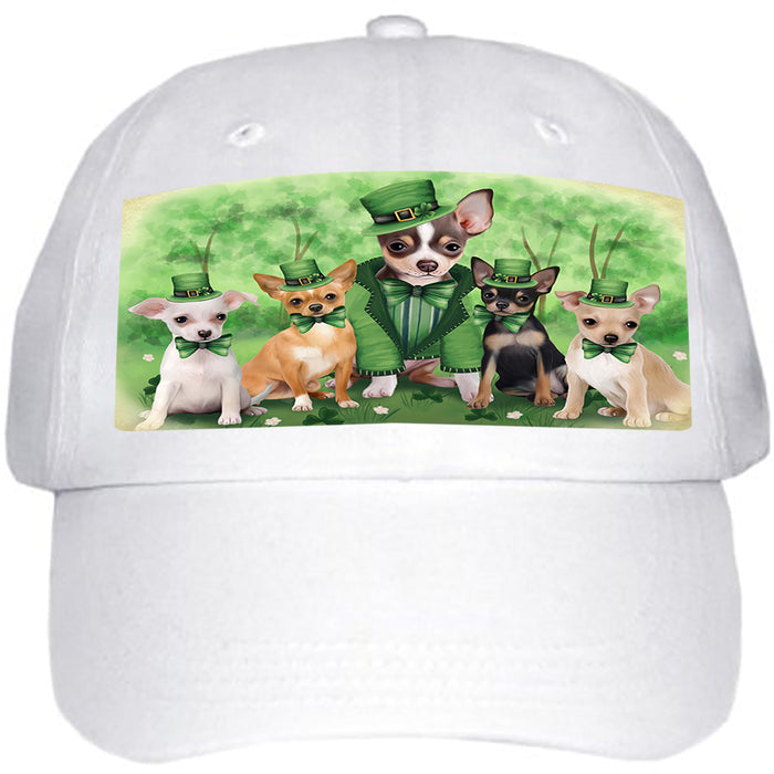 St. Patricks Day Irish Family Portrait Chihuahuas Dog Ball Hat Cap HAT50064