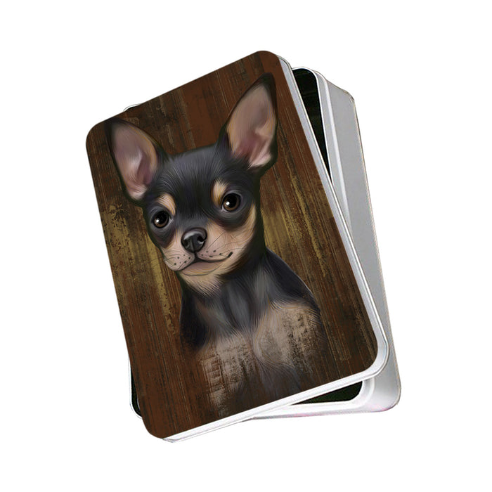 Rustic Chihuahua Dog Photo Storage Tin PITN50384