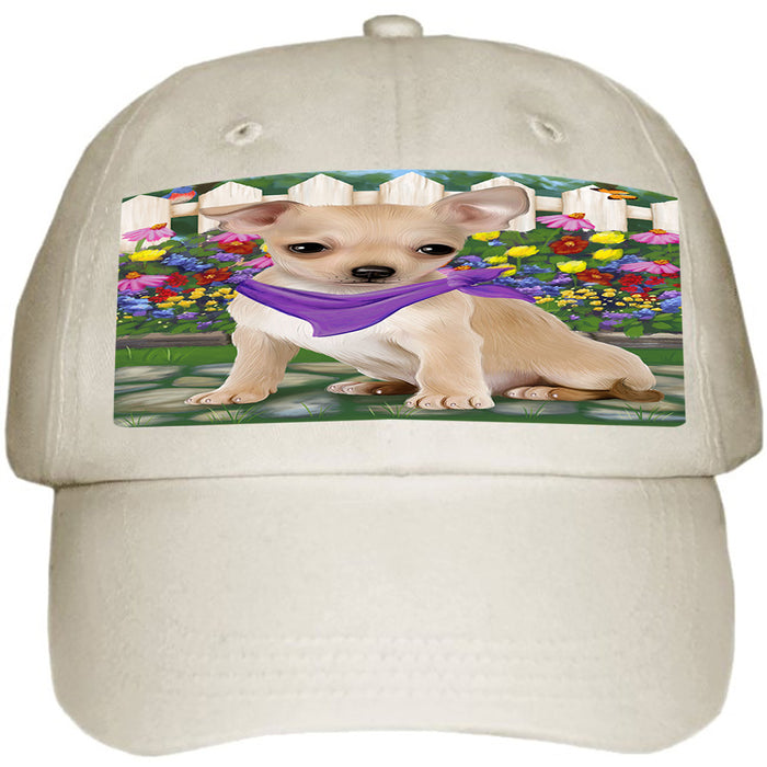 Spring Floral Chihuahua Dog Ball Hat Cap HAT53292