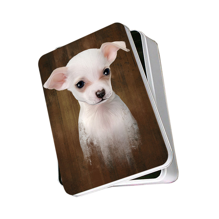 Rustic Chihuahua Dog Photo Storage Tin PITN50385