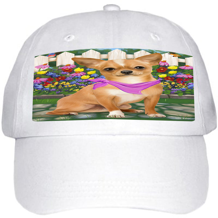 Spring Floral Chihuahua Dog Ball Hat Cap HAT53295
