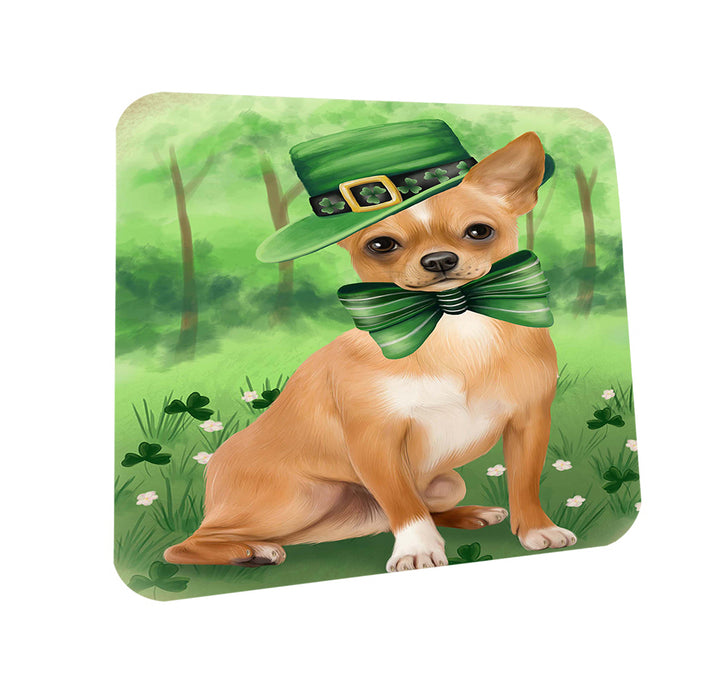 St. Patricks Day Irish Portrait Chihuahua Dog Coasters Set of 4 CST48738
