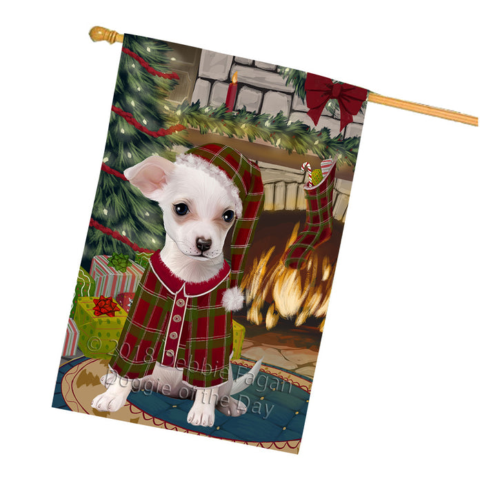 The Stocking was Hung Chihuahua Dog House Flag FLG55701