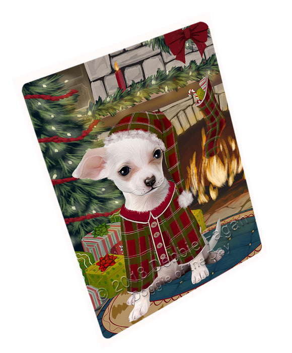 The Stocking was Hung Chihuahua Dog Magnet MAG70953 (Small 5.5" x 4.25")