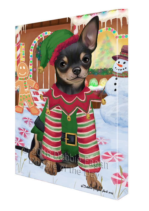 Christmas Gingerbread House Candyfest Chihuahua Dog Canvas Print Wall Art Décor CVS128942