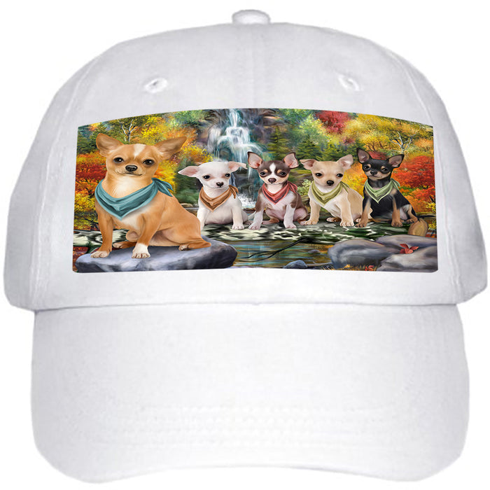 Scenic Waterfall Chihuahuas Dog Ball Hat Cap HAT59295