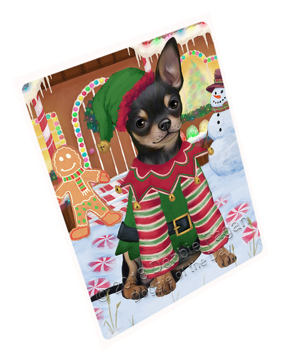 Christmas Gingerbread House Candyfest Chihuahua Dog Large Refrigerator / Dishwasher Magnet RMAG100080