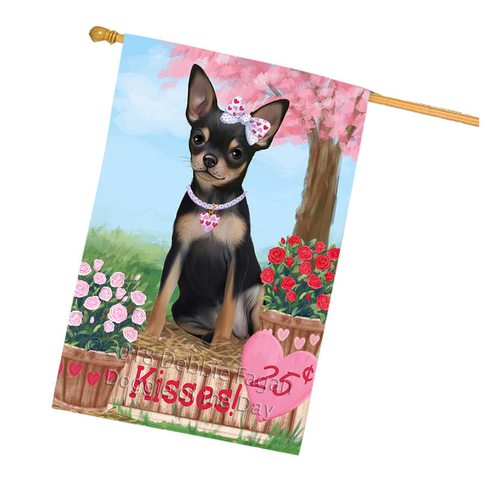Rosie 25 Cent Kisses Chihuahua Dog House Flag FLG57122