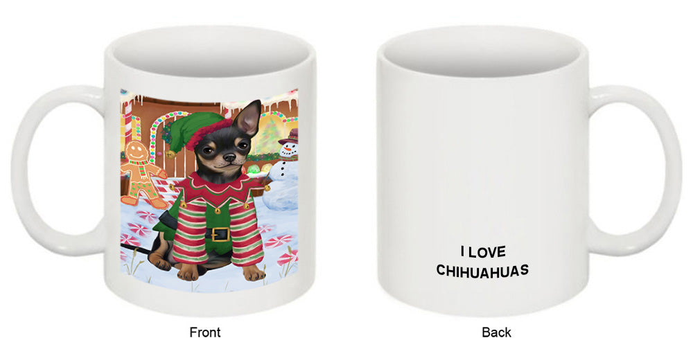Christmas Gingerbread House Candyfest Chihuahua Dog Coffee Mug MUG51700