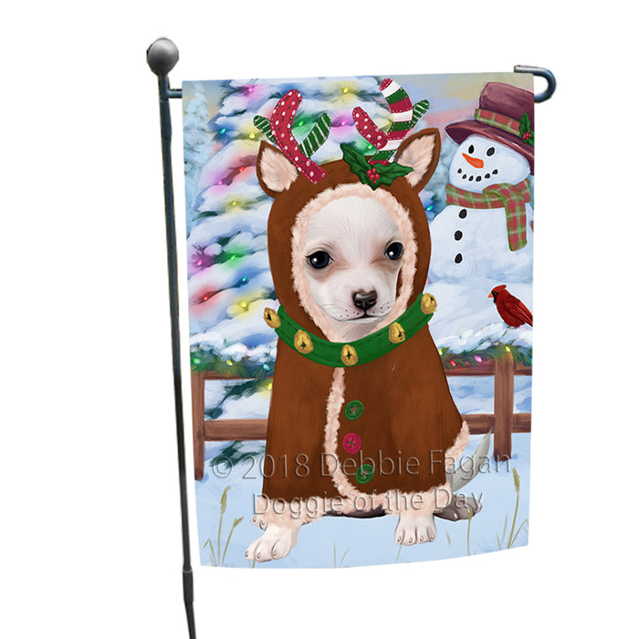 Christmas Gingerbread House Candyfest Chihuahua Dog Garden Flag GFLG56851
