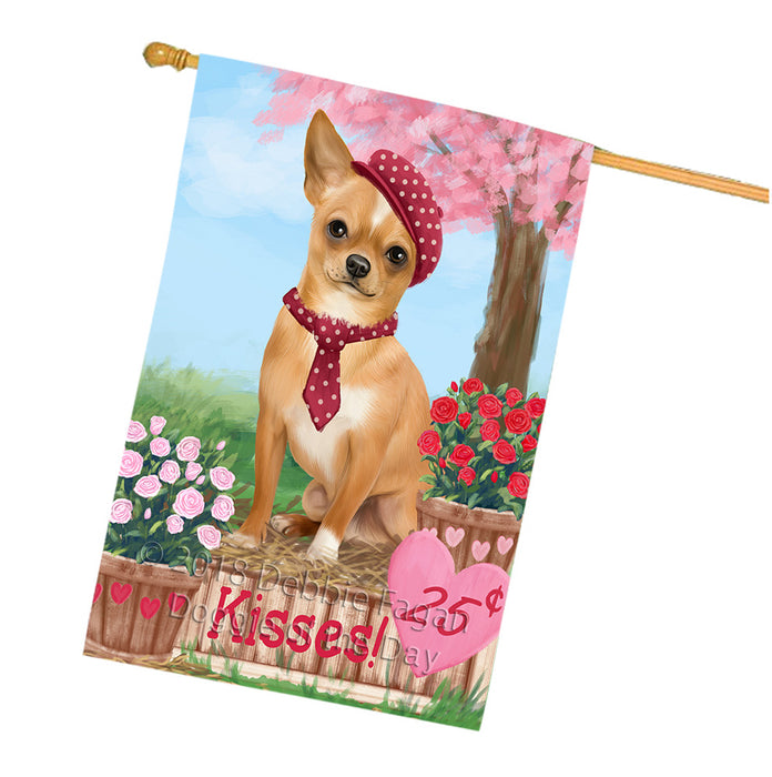 Rosie 25 Cent Kisses Chihuahua Dog House Flag FLG57123