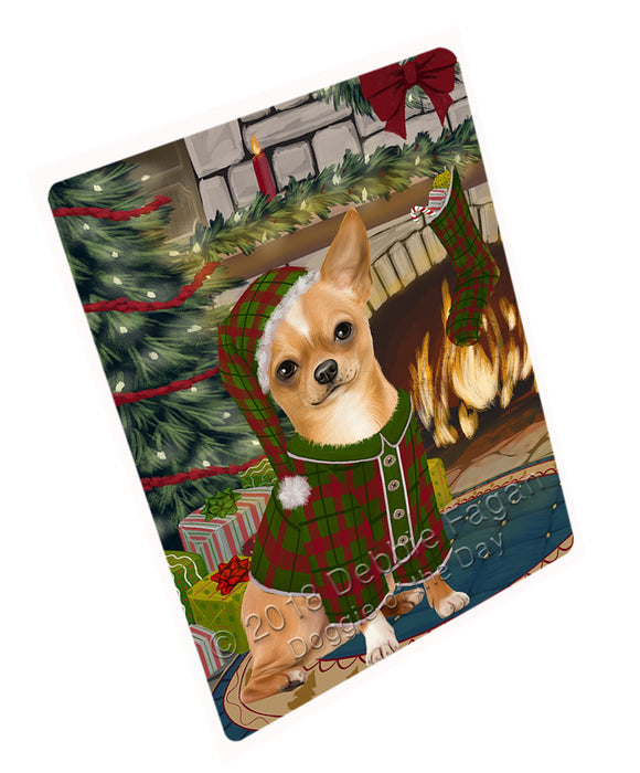 The Stocking was Hung Chihuahua Dog Magnet MAG70956 (Small 5.5" x 4.25")