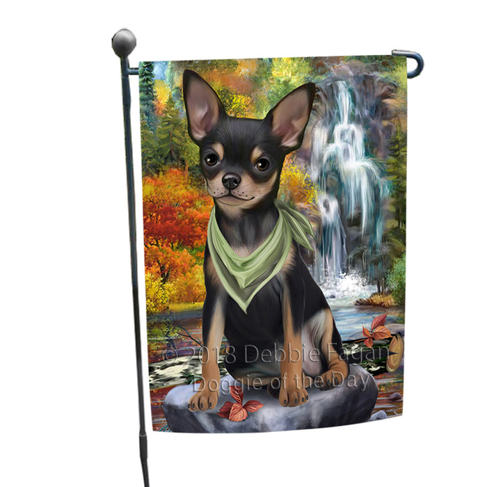 Scenic Waterfall Chihuahua Dog Garden Flag GFLG51852