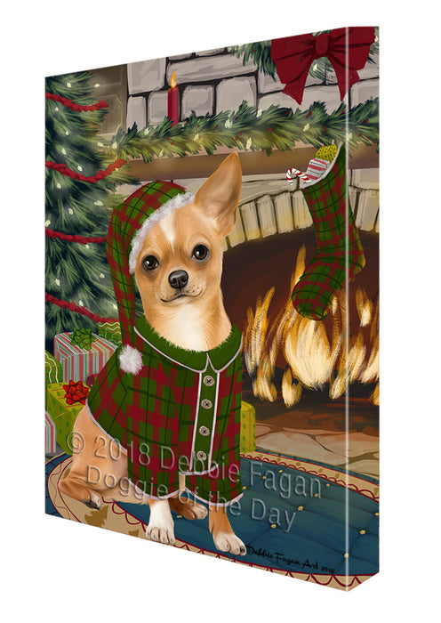 The Stocking was Hung Chihuahua Dog Canvas Print Wall Art Décor CVS117386