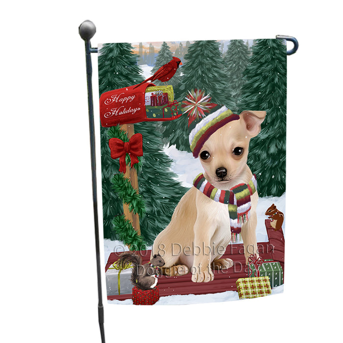 Merry Christmas Woodland Sled Chihuahua Dog Garden Flag GFLG55189